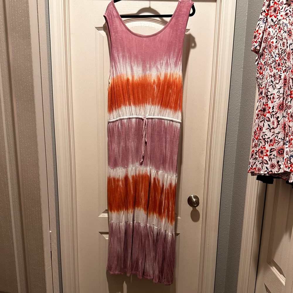 Purpl/pink and orange maxi dress